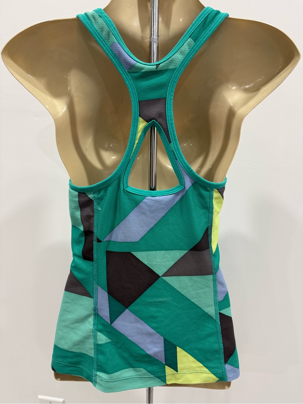 Nike Teal Multicolor Geometric Racerback Tank - Picture 3 of 7